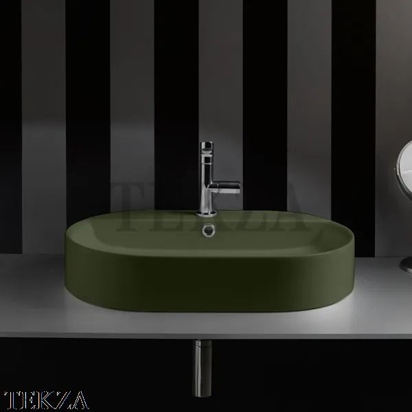 Kerasan Nolita Раковина чаша накладная с 1 отверстием, 028511 Verde muschio