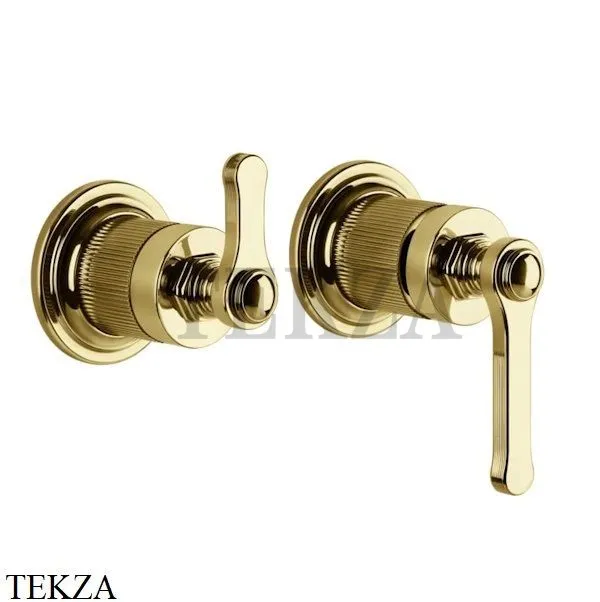 Gessi VENTI20 Смеситель для душа, 2 потока, вешняя часть 65038-246, Gold PVD