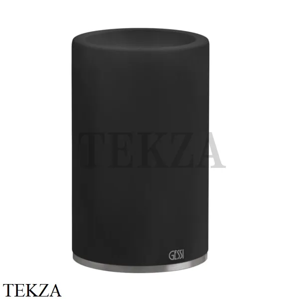 Gessi 316 ACCESSORIES Стакан для зубных щеток настольный композит черный 54732-239, Steel Brushed