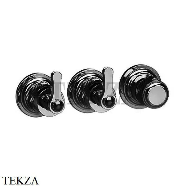 Gessi VENTI20 Термостат для душа, 2 потока, внешняя часть 65334-706, Black Metal