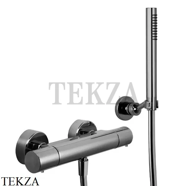 FIMA Carlo Frattini Spillo UP Термостат для душа настенный, с гарнитуром F4275CN, Black chrome