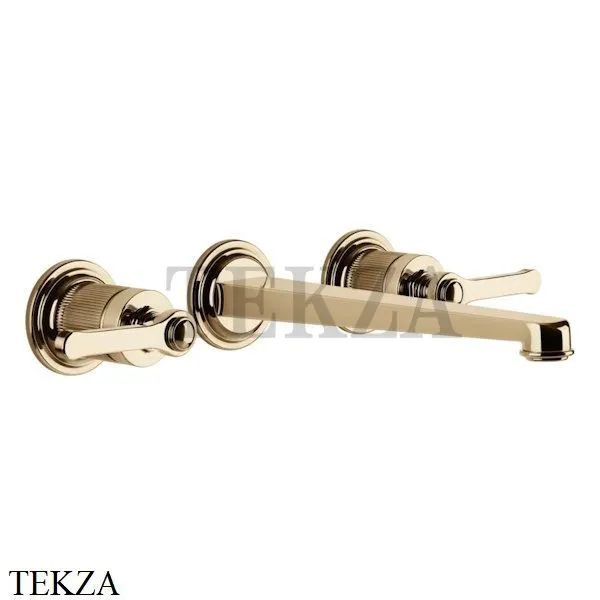 Gessi VENTI20 Смеситель для раковины на 3 отв. длинный, внешняя часть 65090-735, Warm Bronze PVD
