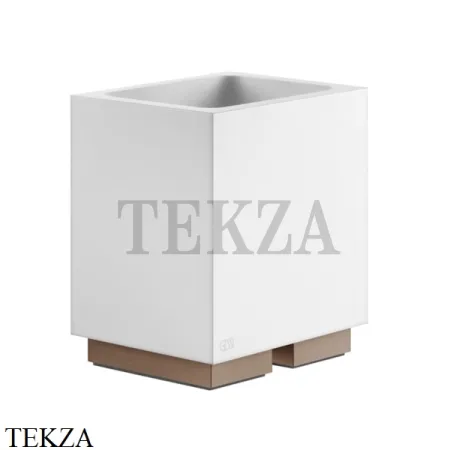 Gessi Rettangolo Стакан настольный, композит белый 20831-708, Copper Brushed