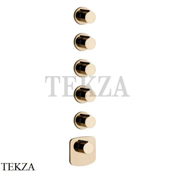 Gessi Ingranaggio-Anello Термостат для душа, 5 потоков, внешняя часть 43240-735, Warm Bronze