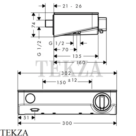 Hansgrohe ShowerTablet Select 300 Термостат для душа, 1 поток 13171400, белый/хром глянец