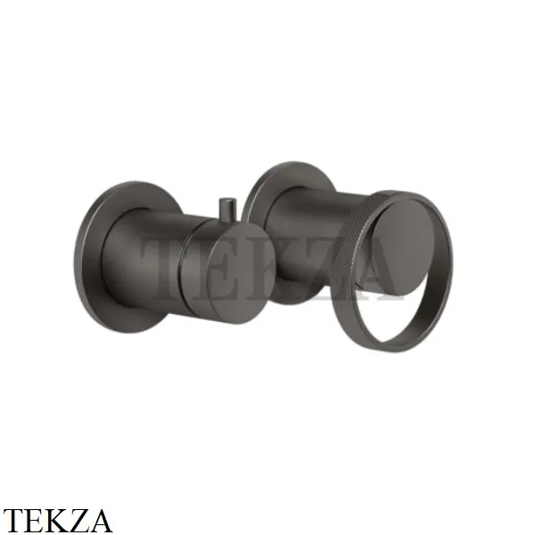 Gessi ANELLO Смеситель для душа с переключателем 2 потока ванна-душ 63380-707, Black Metal Brushed