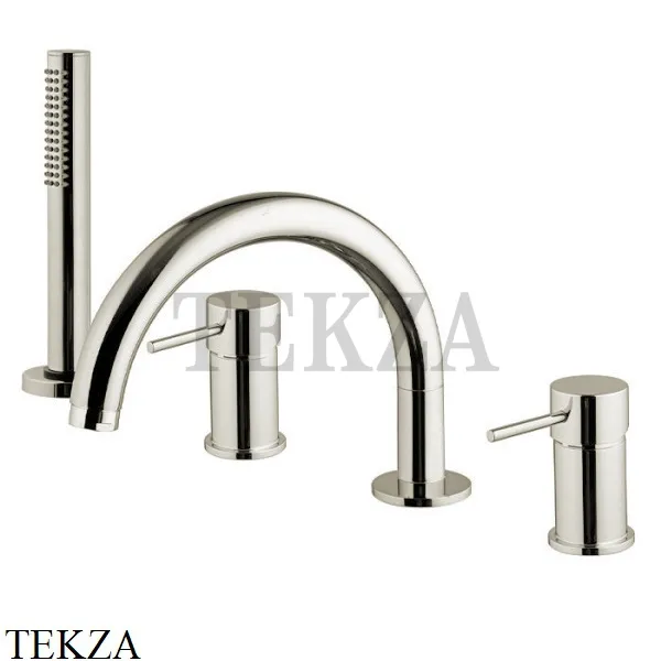 FIMA Carlo Frattini Spillo UP Смеситель на борт ванны, с гарнитуром F3044NSN, Brushed nickel