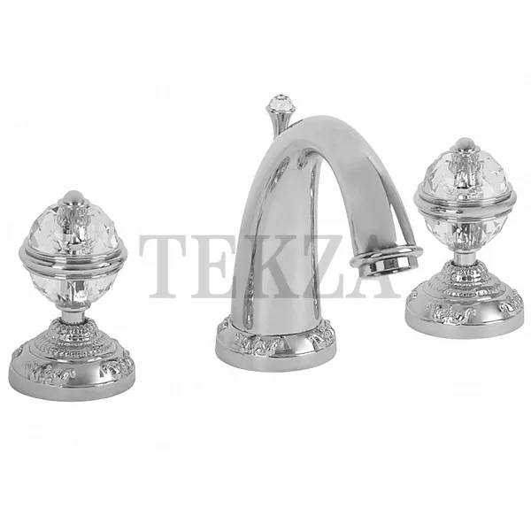 Migliore Cristalia SWAROVSKI Смеситель для раковины, с донным клапаном 18588, хром глянец