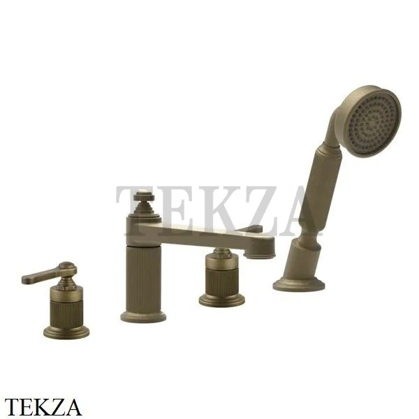 Gessi VENTI20 Смеситель на борт ванны, с гарнитуром 65045-713, Antique Brass