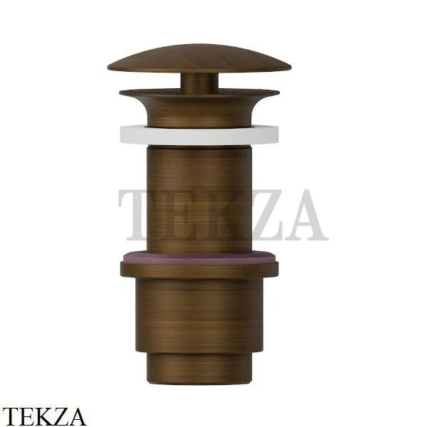 Newform Донный клапан для раковины 65-85 со свободным сливом 229.47.083, Groove Bronze