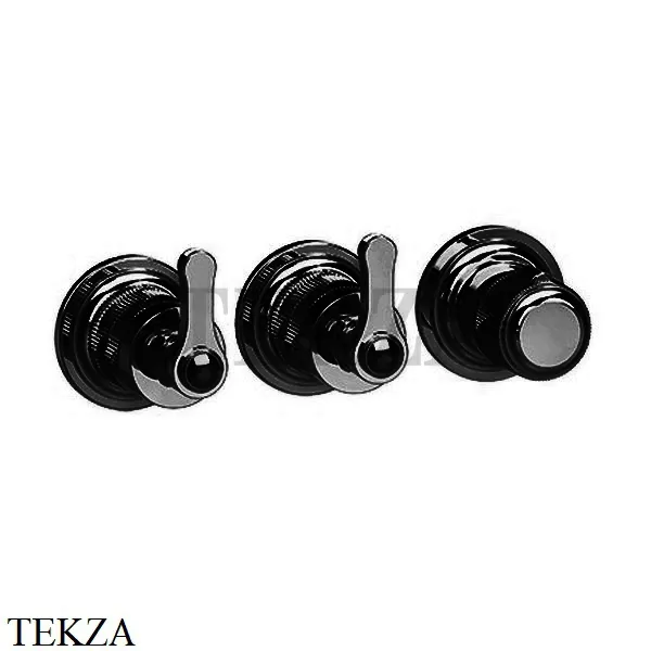 Gessi VENTI20 Термостат для душа, 2 потока, внешняя часть 65334-299, Black XL