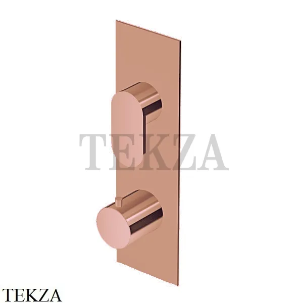 Zucchetti Octo Термостат для душа на 1 поток, внешняя часть ZOC659.P91, brushed copper PVD