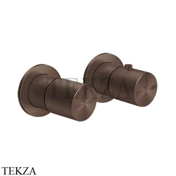 Gessi Habito DIAMANTATO Термостат для душа на 1 поток, внешняя часть 70632-845, Dark Bronze