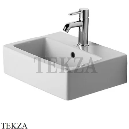 Duravit Vero Раковина подвесная или на тумбу, с переливом 0704450000, белый глянец