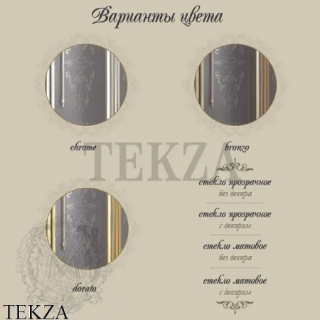 Migliore Diadema Дверь в нишу, петли справа, стекло матовое 22665, бронза classic