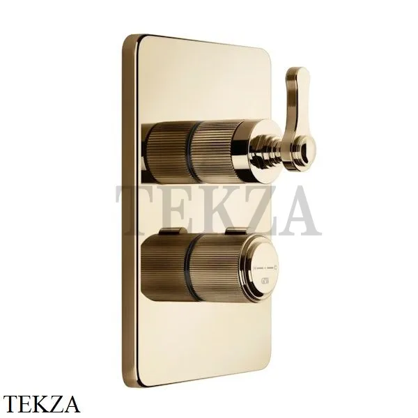 Gessi VENTI20 Термостат для душа, 3 потока, внешняя часть 65137-735, Warm Bronze PVD
