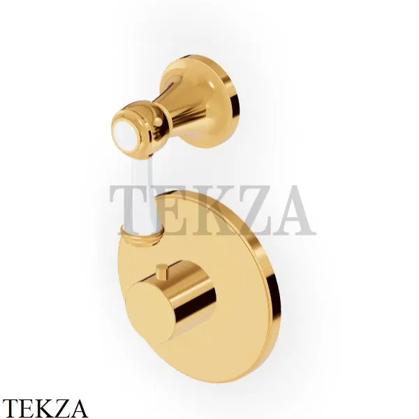 Zucchetti Agora Classic Термостат для душа, 1 выход, внешняя часть ZAM659.C40, золото глянец