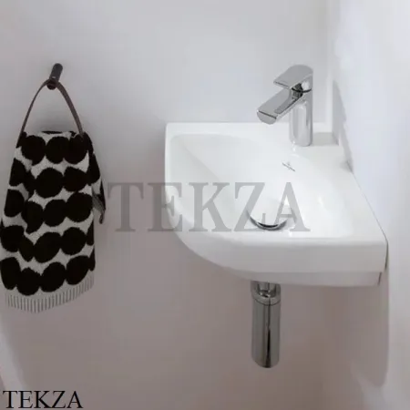 Villeroy & Boch SUBWAY 3.0 Раковина подвесная угловая, без перелива 437146R1, белый глянец, CeramicPlus