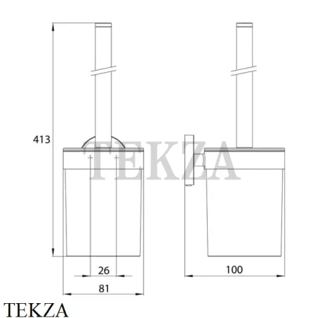 Emco Round Туалетный ершик подвесной ABS 4315 001 00, хром глянец