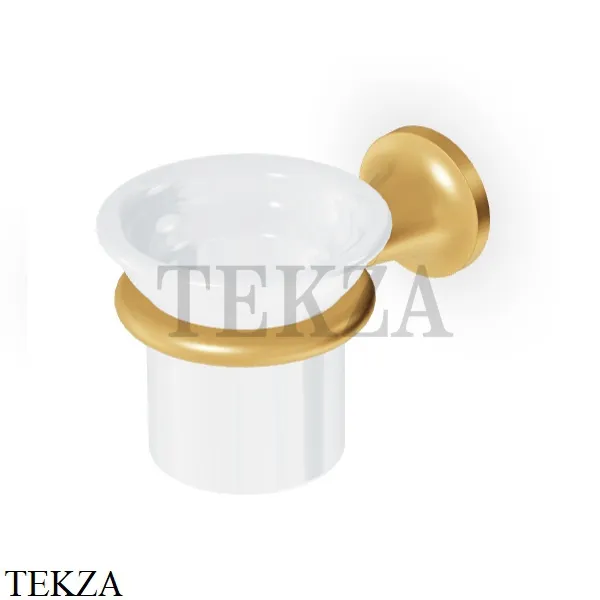 Zucchetti Agora Classic Стакан настенный, керамика белая ZAD413.C41, brushed gold