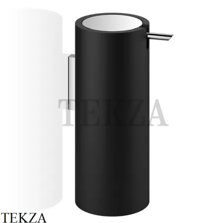 Decor Walther Stone Black WSP Настенный дозатор для жидкого мыла или лосьона 0972264, черный матовый-хром глянец