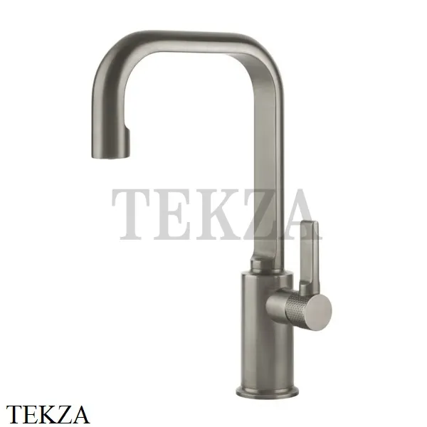 Gessi INCISO Смеситель для раковины высокий, ручка сбоку, без гарнитура 58006-149, Finox Brushed Nickel