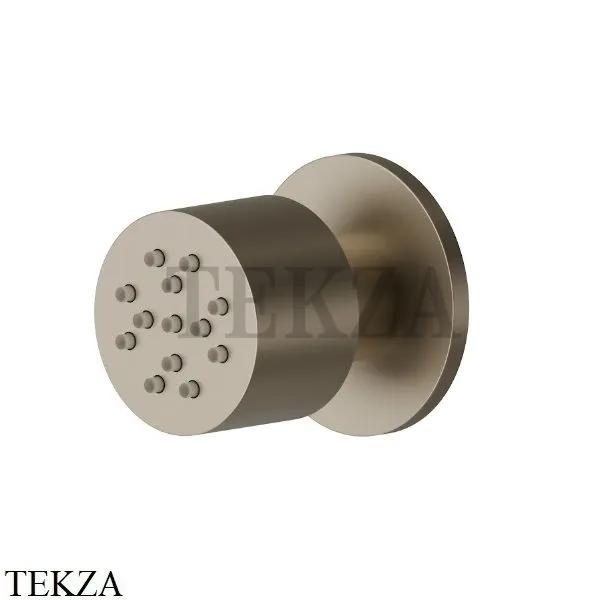 Newform Боковая регулируемая круглая форсунка 553.M0.071, Gold Satin