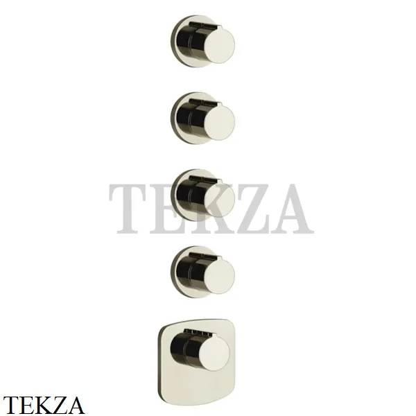 Gessi Ingranaggio-Anello Термостат для душа, 4 потока, внешняя часть 43238-720, Nickel PVD