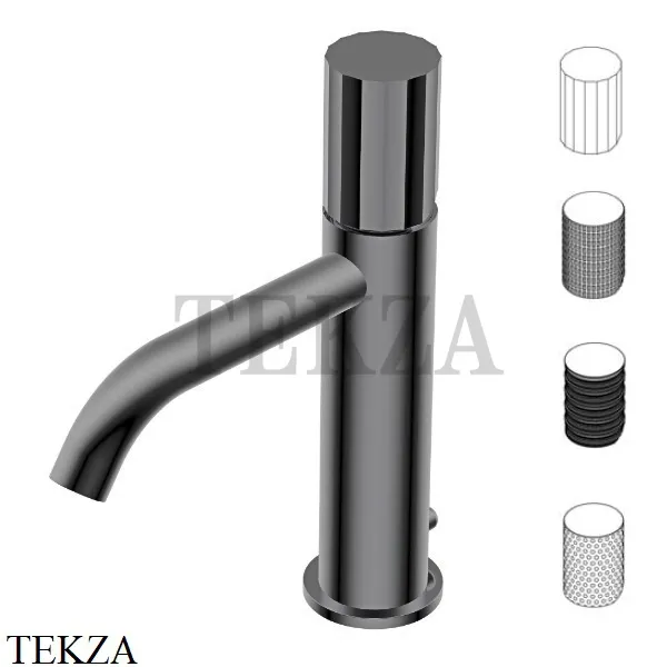 Ritmonio Diametro35 Impronte Смеситель для раковины с донным клапаном PR51AU101 BLX, Brushed Black Chrome