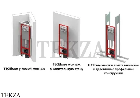 TECEbase Застенный модуль узкий 9400440 для установки подвесного унитаза Uni 2.0