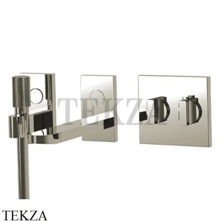 FIMA Carlo Frattini Switch Термостат для душа с изливом и лейкой, внешняя часть, Brushed nickel