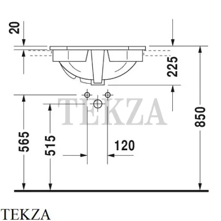 Duravit 1930 Series Раковина встраиваемая сверху 0476580000, белый глянец