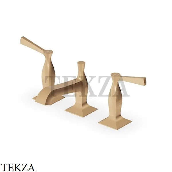 Zucchetti Bellagio Смеситель для раковины, с донным клапаном ZB2425.P31, brushed british gold PVD