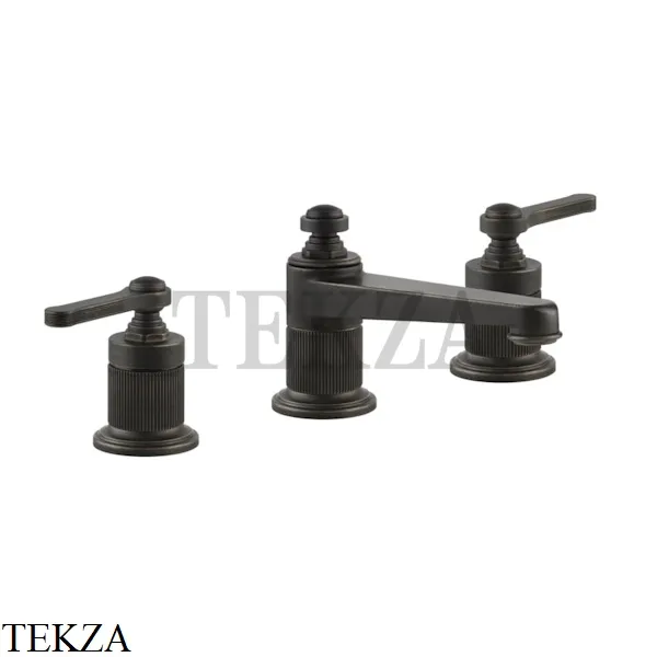 Gessi VENTI20 Смеситель для раковины на 3 отверстия низкий, без донного клапана 65013-187, Aged Bronze