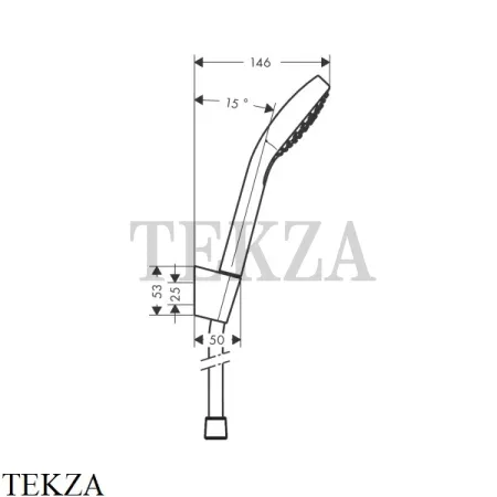 Hansgrohe Croma Select E Vario Ручной душ с держателем 3jet, шланг 125 см 26425400, хром глянец-белый
