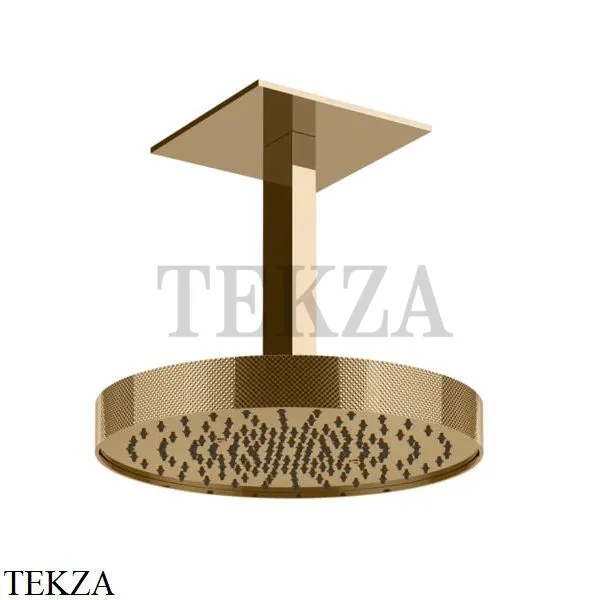 Gessi Inverso Diamantato Верхняя лейка с кронштейном D30 см 63472-735, Warm Bronze PVD