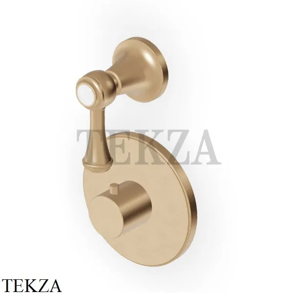 Zucchetti Agora Classic Термостат для душа, 1 выход, внешняя часть ZAL659.P31, brushed british gold PVD
