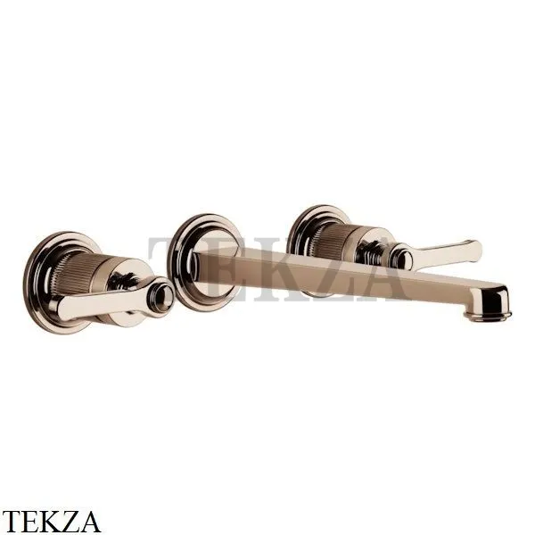Gessi VENTI20 Смеситель для раковины на 3 отв. длинный, внешняя часть 65090-030, Copper глянец
