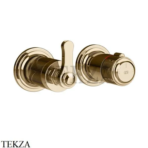 Gessi VENTI20 Термостат для душа, 1 поток, внешняя часть 65233-735, Warm Bronze PVD