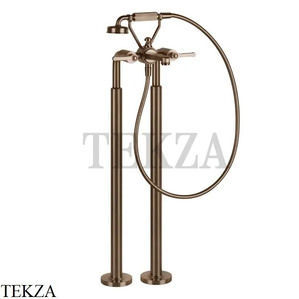 Gessi VENTI20 Смеситель для ванны напольный с гарнитуром 65128-708, Copper Brushed