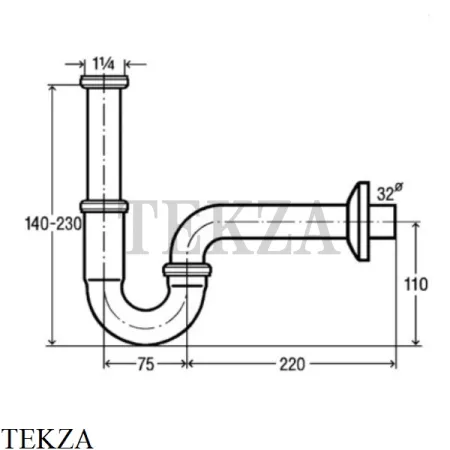 Viega Plus-Sifon Сифон для раковины s-образный 101572, хром глянец
