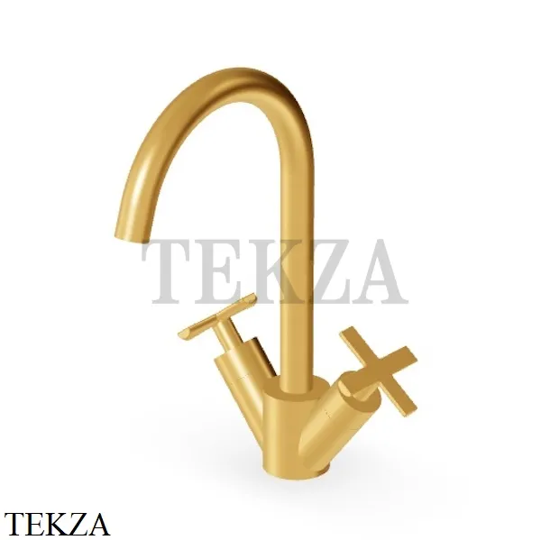 Zucchetti Gill Смеситель для раковины, с донным клапаном ZGL5266.C41, brushed gold