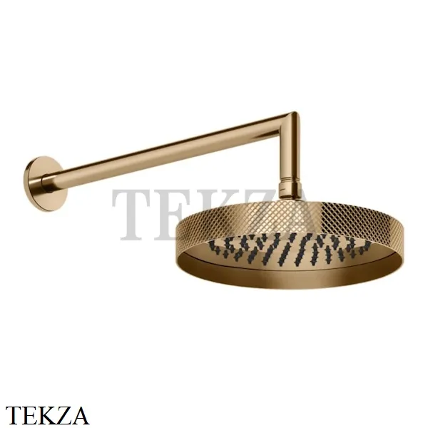 Gessi ANELLO Верхняя лейка с кронштейном D21,8 см 63448-735, Warm Bronze