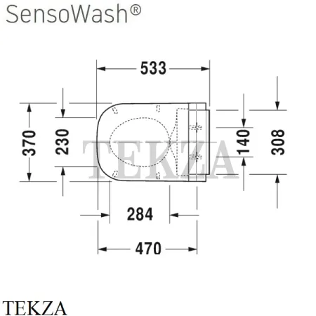 Duravit SensoWash Starck C Сиденье крышка-биде 610300002000300 для унитаза Happy D.2, белый глянец