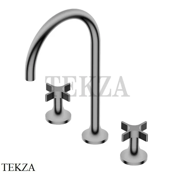 Ritmonio Diametro35 Cross Смеситель для раковины, без гарнитура PR53AE202 CRB, Black Chrome
