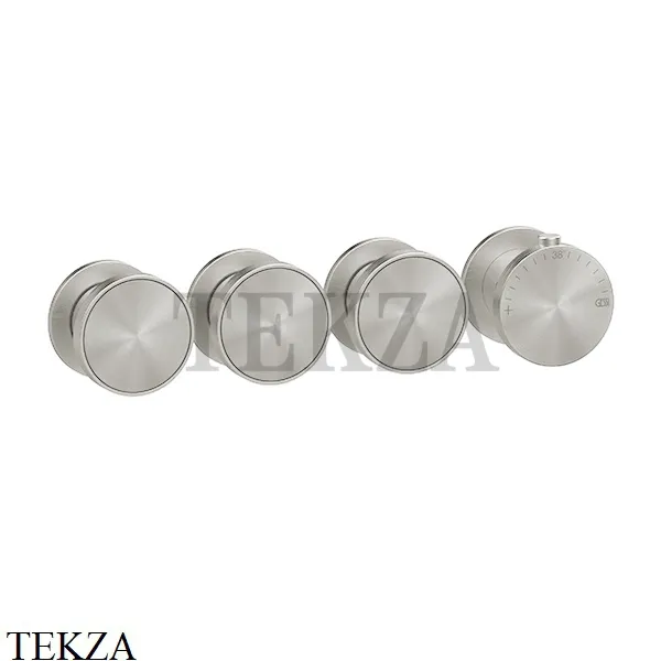 Gessi Origini NEUTRAL Термостат для душа 3 потока, внешняя часть 66336-720, Nickel PVD
