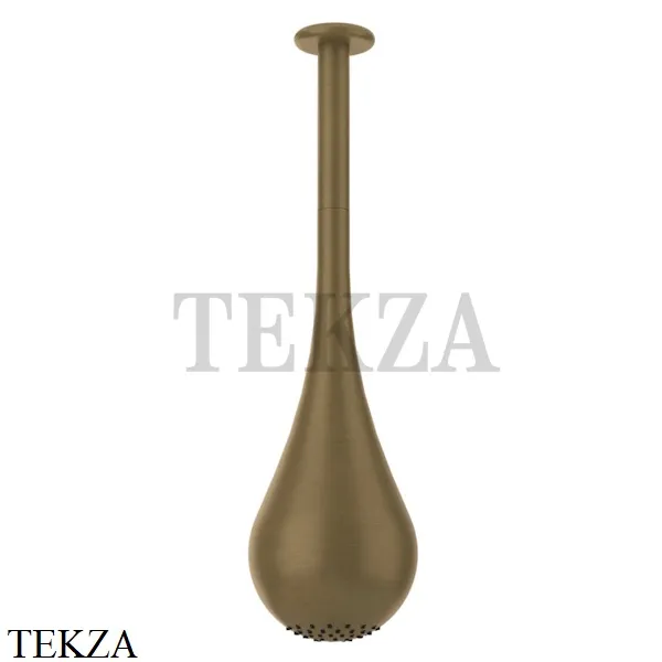 Gessi Goccia Потолочная каплевидная душевая лейка 33752-713, Antique Brass