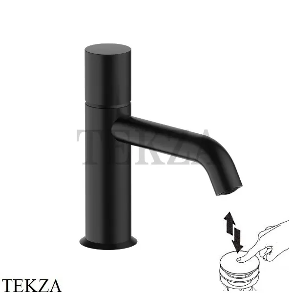 Fantini Nostromo Смеситель для раковины, донный клапан clik-clak 5013E903F, Черный матовый