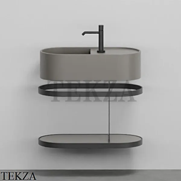 Cielo Les Petites Ovale 60 Консоль с раковиной LPLAO60, керамическая полка, Fango
