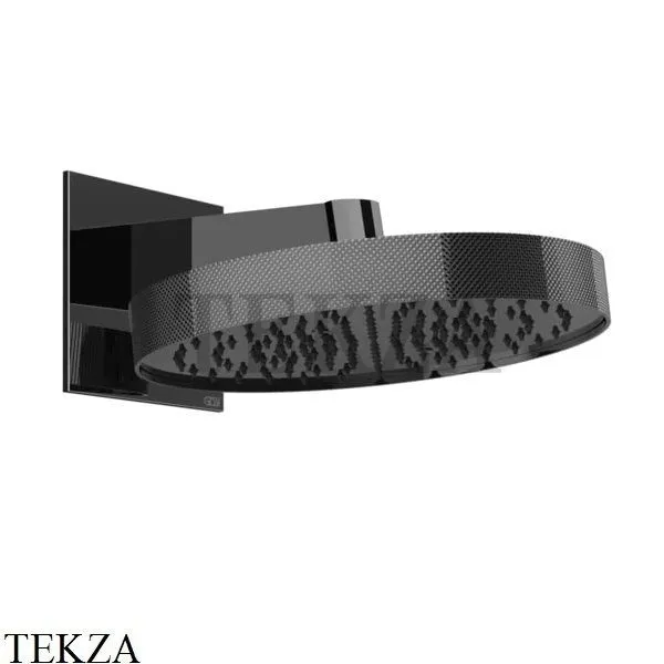 Gessi Inverso Diamantato Верхняя лейка с кронштейном D30 см 63449-706, Black Metal PVD